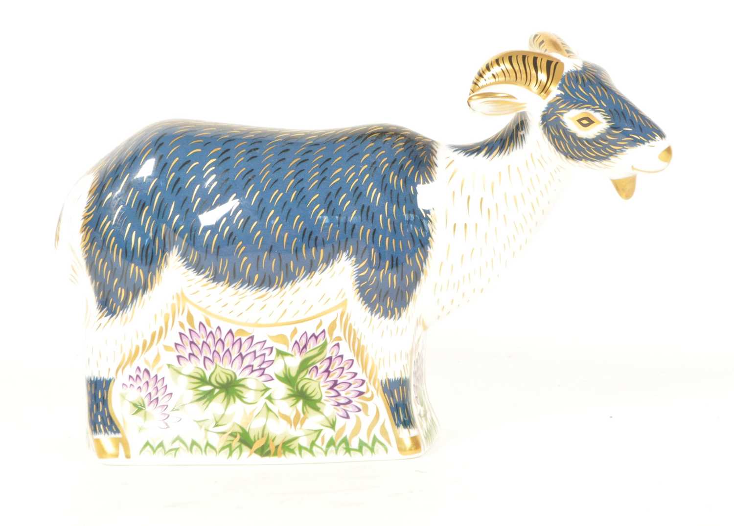 Lot 7 - ROYAL CROWN DENBY - 2008 BONE CHINA BILLY GOAT PAPERWEIGHT