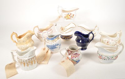 Lot 174 - COLLECTION OF 19TH CENTURY PORCELAIN CHINA AND CERAMIC JUG CREAMERS