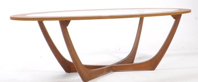 Lot 587 - BRITISH MODERN DESIGN - VINTAGE TEAK COFFEE TABLE WITH GLASS INSERT