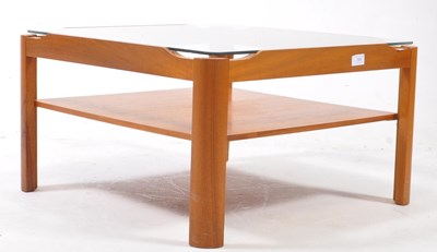 Lot 588 - MEYERS FURNITURE - RETRO MID CENTURY TEAK & GLASS COFFEE TABLE