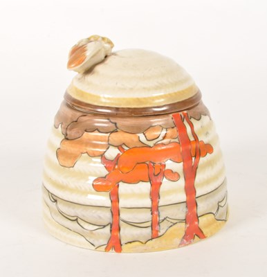Lot 3 - CLARICE CLIFF - BIZARRE - EARLY 20TH CENTURY CERAMIC HONEY POT