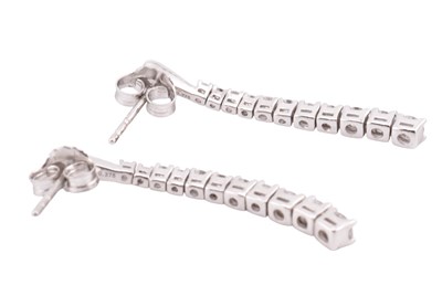 Lot 58 - HALLMARKED 9CT GOLD & DIAMOND PENDANT EARRINGS