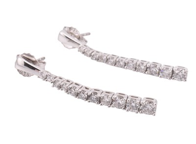 Lot 58 - HALLMARKED 9CT GOLD & DIAMOND PENDANT EARRINGS