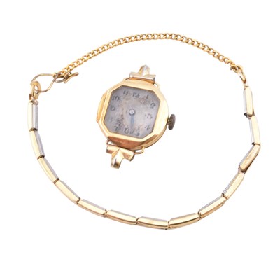 Lot 433 - 18CT GOLD TEXINA DRESS COCKTAIL WATCH