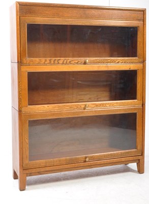 Lot 716 - GUNN - VINTAGE OAK STACKING BARRISTERS BOOKCASE
