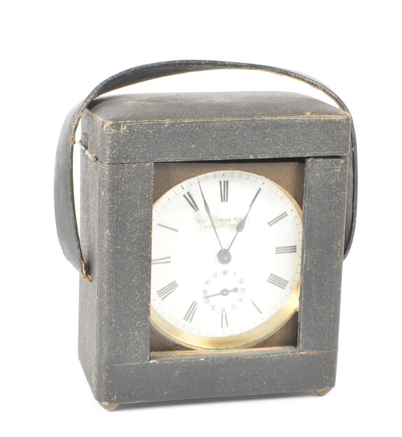 Lot 204 - PRIMAVESI BROS - EARLY 20TH CENTURY BRASS TRAVEL CLOCK