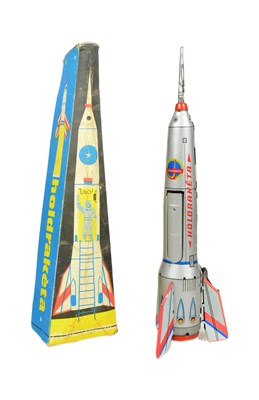 Lot 448 - TINPLATE TOYS - HUNGARIAN HOLDRAKETA ROCKET