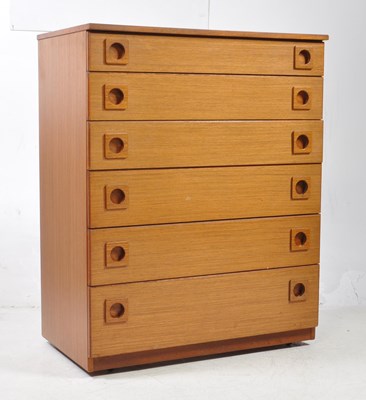 Lot 612 - SCHREIBER - MID CENTURY TALL BOY CHEST OF DRAWERS