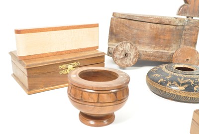 Lot 206 - COLLECTION OF 20TH CENTURY WOODEN BOXES / TINS / TEA CADDY