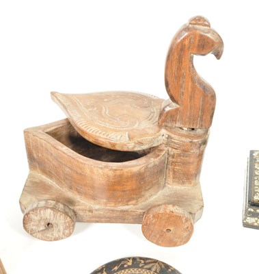 Lot 206 - COLLECTION OF 20TH CENTURY WOODEN BOXES / TINS / TEA CADDY