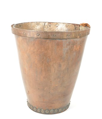 Lot 207 - VICTORIAN 19TH CENTURY LEATHER STUDDED FIRE BUCKET