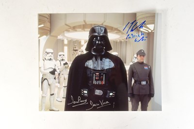Lot 215 - STAR WARS - DAVE PROWSE & PATRICK GINTER - SIGNED 8X10" PHOTO