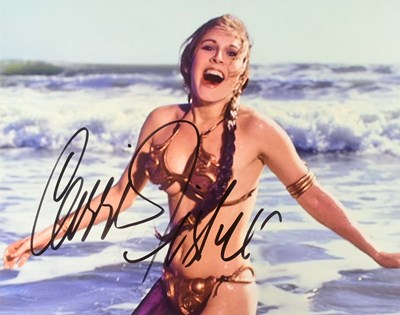 Lot 80 - STAR WARS - CARRIE FISHER (1956-2016) - AUTOGRAPHED 8X10" PHOTO - UACC