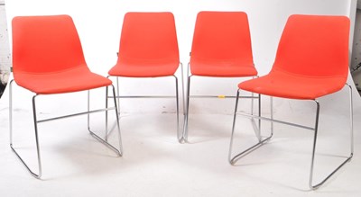 Lot 627 - CONTEMPORARY DESIGN - SET OF 4 STACKING OFFICE / DINING CHAIRS