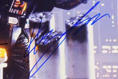 Lot 55 - STAR WARS - RARE QUADRUPLE SIGNED DARTH VADER PHOTOGRAPH - SWAU