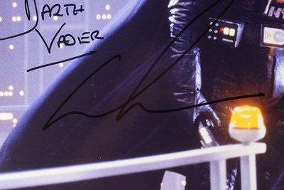 Lot 55 - STAR WARS - RARE QUADRUPLE SIGNED DARTH VADER PHOTOGRAPH - SWAU