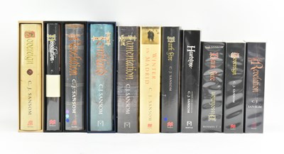 Lot 115 - SANSOM, C. J. NEAR COMPLETE SIGNED SET OF SHARDLAKE SERIES, EACH WITH SIGNED PROOF COPY