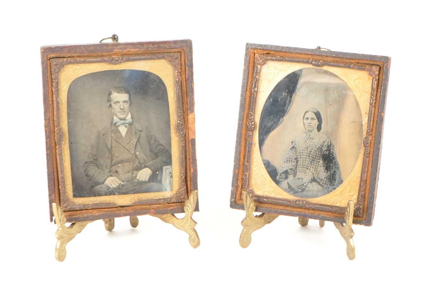 Lot 241 - TWO 19TH CENTURY VICTORIAN AMBROTYPE PHOTOGRAPHS