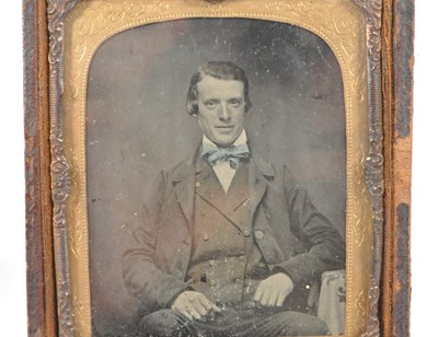 Lot 241 - TWO 19TH CENTURY VICTORIAN AMBROTYPE PHOTOGRAPHS