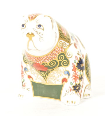 Lot 26 - ROYAL CROWN DERBY - 2006 BONE CHINA BULLDOG PAPERWEIGHT FIGURE