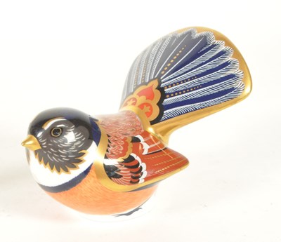 Lot 27 - ROYAL CROWN DERBY - FOUR 21ST CENTURY BONE CHINA BIRD PAPERWEIGHTS