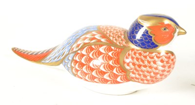 Lot 27 - ROYAL CROWN DERBY - FOUR 21ST CENTURY BONE CHINA BIRD PAPERWEIGHTS