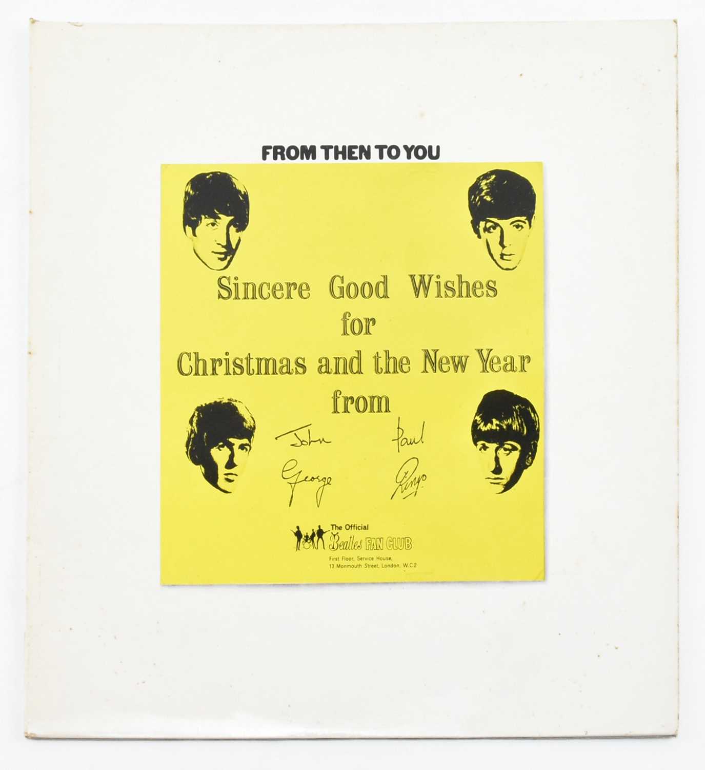 Lot 20 - THE BEATLES - FROM THEN TO YOU - THE BEATLES CHRISTMAS RECORD, 1970