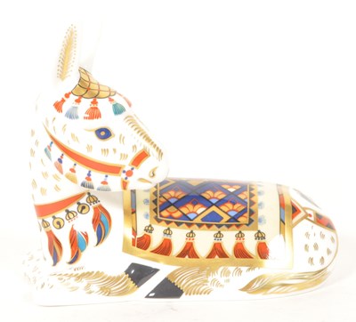 Lot 35 - ROYAL CROWN DERBY - 21ST CENTURY BONE CHINA DONKEY PAPERWEIGHT