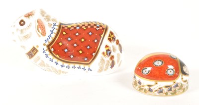 Lot 32 - ROYAL CROWN DERBY - TWO 21ST CENTURY BONE CHINA PAPERWEIGHT FIGURES