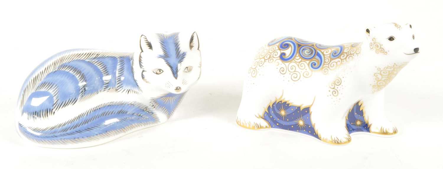 Lot 38 - ROYAL CROWN DERBY - TWO 21ST CENTURY BONE CHINA PAPERWEIGHTS