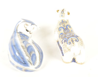 Lot 38 - ROYAL CROWN DERBY - TWO 21ST CENTURY BONE CHINA PAPERWEIGHTS