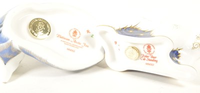 Lot 38 - ROYAL CROWN DERBY - TWO 21ST CENTURY BONE CHINA PAPERWEIGHTS
