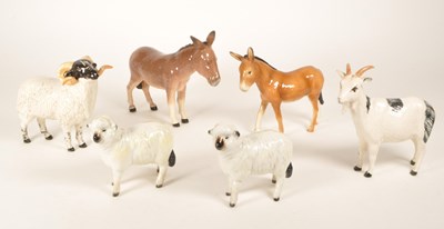 Lot 30 - BESWICK - COLLECTION OF CHINA FARMYARD ANIMALS
