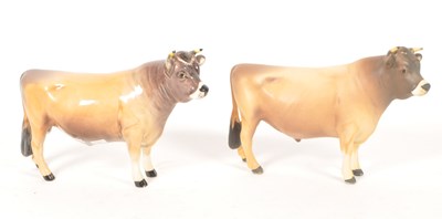 Lot 33 - BESWICK - TWO VINTAGE 20TH CENTURY COW FIGURES