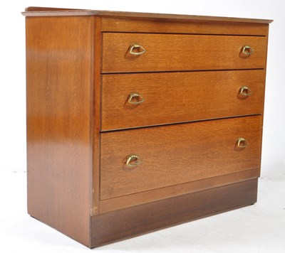 Lot 637 - MID CENTURY TEAK VENEER CHEST OF DRAWERS