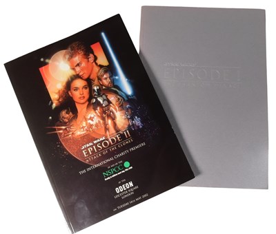Lot 106 - STAR WARS - ORIGINAL FILM PREMIERE BROCHUES - PHANTOM MENACE & ATTACK OF THE CLONES