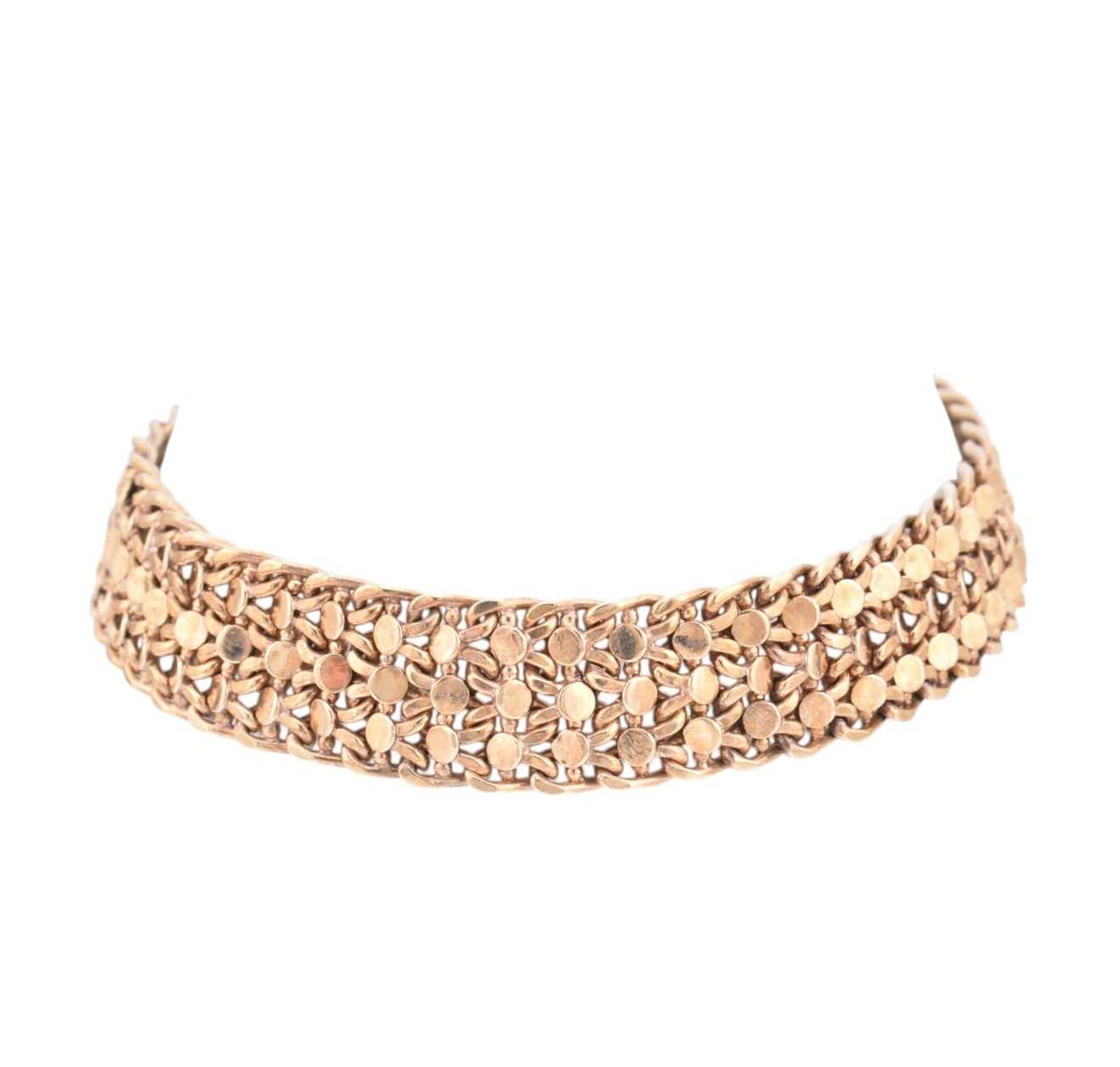 Lot 85 - HALLMARKED 9CT FANCY LINK CHAIN BRACELET