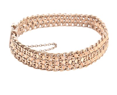 Lot 85 - HALLMARKED 9CT FANCY LINK CHAIN BRACELET