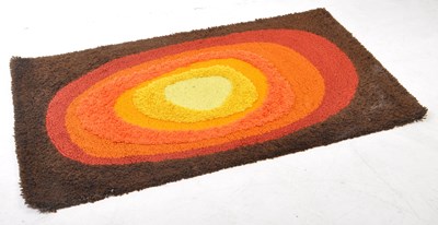 Lot 565a - MANNER OF RYA - RETRO SUNBURST FLOOR RUG