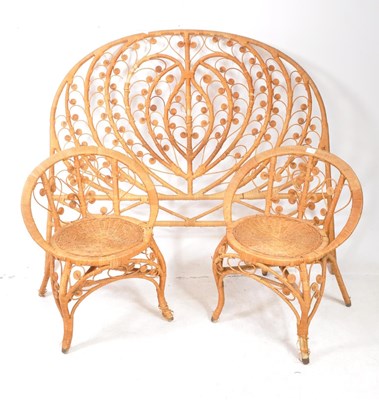 Lot 786 - EARLY 20TH CENTURY BAMBOO & RATTAN ORANGERY CHAIRS