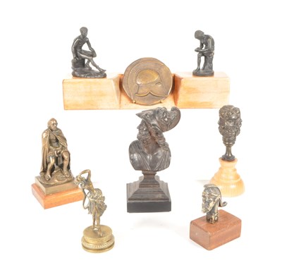 Lot 249 - COLLECTION OF 20TH CENTURY BRASS AND BRONZE GREEK FIGURES