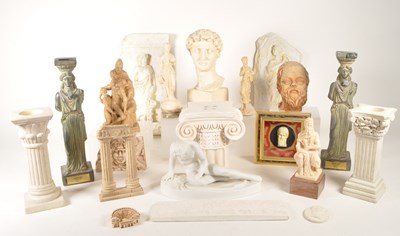 Lot 257 - COLLECTION OF LATE 20TH CENTURY PLASTER AND RESIN GREEK FIGURES
