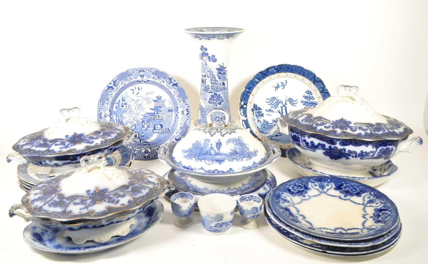 Lot 54 - COLLECTION OF 20TH CENTURY BLUE AND WHITE TRANSFER WARES