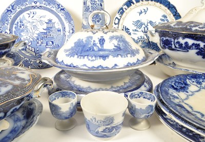 Lot 54 - COLLECTION OF 20TH CENTURY BLUE AND WHITE TRANSFER WARES