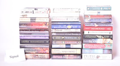 Lot 161 - SIGNED MODERN FIRST EDITIONS. LARGE COLLECTION OF HISTORICAL FICTION & THRILLERS
