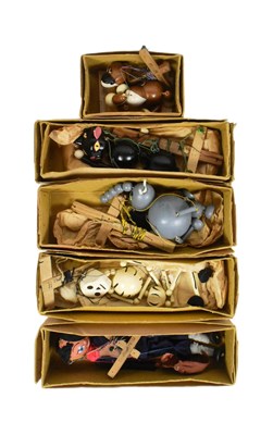 Lot 217 - PUPPETS - VINTAGE X5 VINTAGE PELHAM PUPPETS