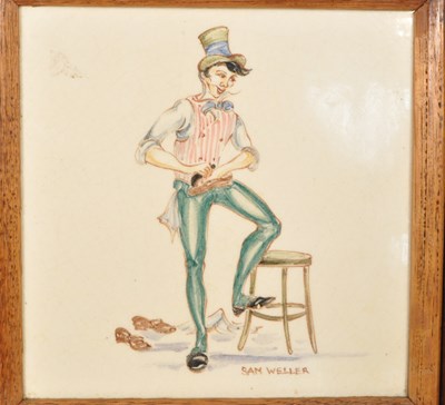 Lot 58 - FIVE 20TH CENTURY VINTAGE CERAMIC ILLUSTRATED PILKINGTON TILES