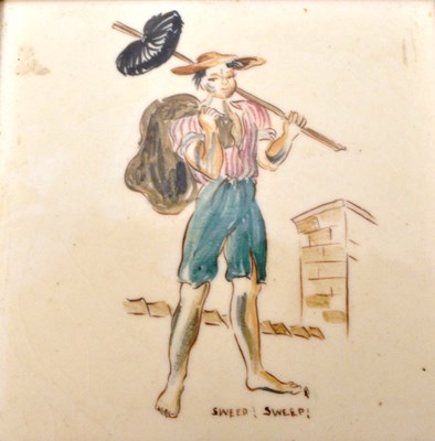 Lot 58 - FIVE 20TH CENTURY VINTAGE CERAMIC ILLUSTRATED PILKINGTON TILES