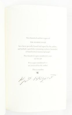 Lot 1 - ISHIGURO, KAZUO. 2015 THE BURIED GIANT LIMITED EDITION SPECIALLY BOUND & SIGNED