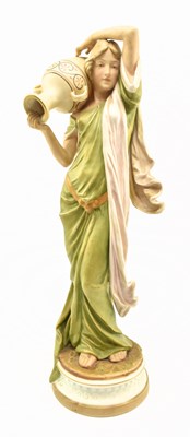 Lot 141 - ROYAL DUX - EARLY 20TH CENTURY CERAMIC WATER CARRIER FIGURE